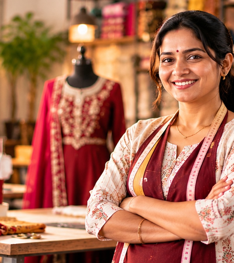 Woman entrepreneur managing a business